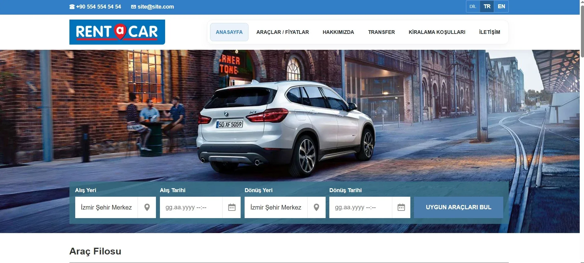 Rent a car scripti