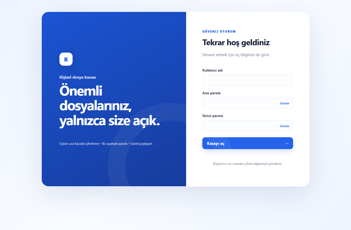 Yagerya – Uçtan Uca Şifreli Kişisel Dosya Kasası, Medya İndirici ve Belge Yönetim Platformu